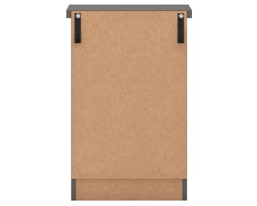 NEVADA 2 DRAWER BEDSIDE - 3D EFFECT GREY