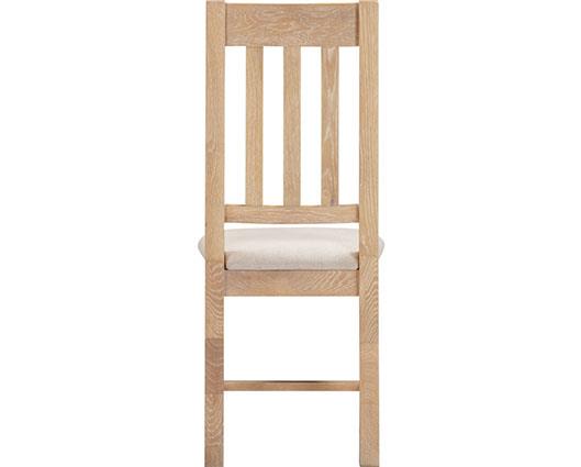 WINDSOR SLATTED DINING CHAIR (X2 PER BOX) - NATURAL OAK/OAT FABRIC