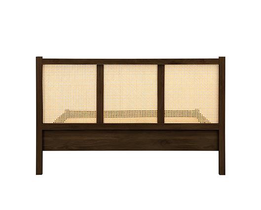 Croxley Rattan Bed Walnut - Double
