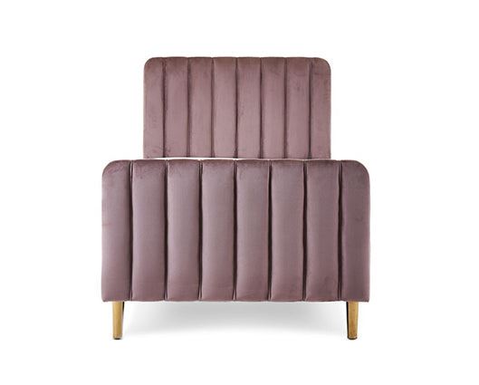 Gatsby Velvet Single Bed - Pink