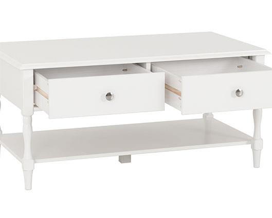 STRATFORD 2 DRAWER COFFEE TABLE - WHITE