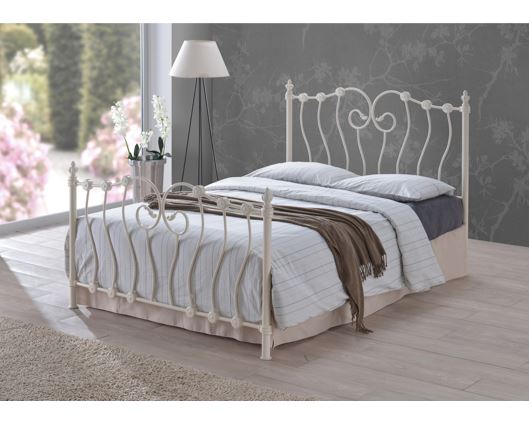 Inova Small Double Bed Frame - Ivory