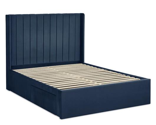 Leila Dual Storage Door Bed Royal Blue - Double