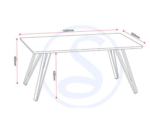 MARLOW COFFEE TABLE - BLACK MARBLE EFFECT