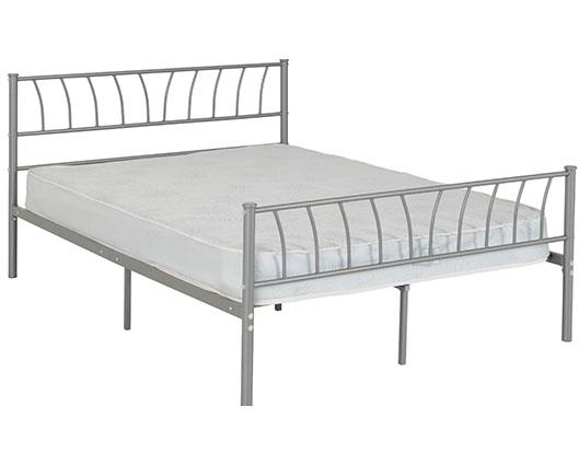 HARLOW 4'6" BED - SILVER