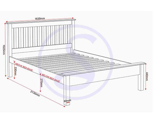MONACO 5' LOW END BED - DARK GREY/OAK EFFECT