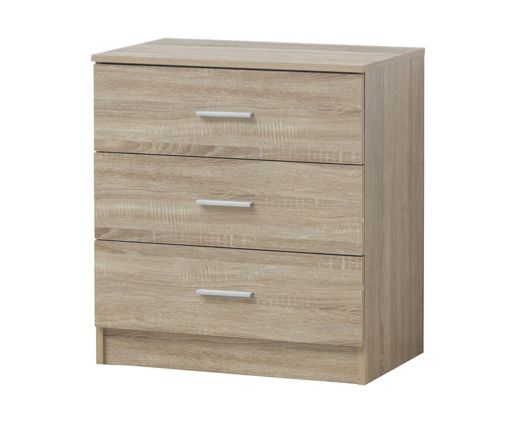 3 Piece Bedroom Set 3 Drawer-Oak