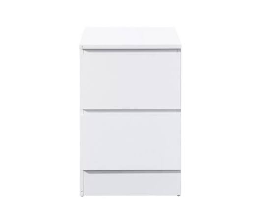 Oakley 2 Drawer Bedside- White