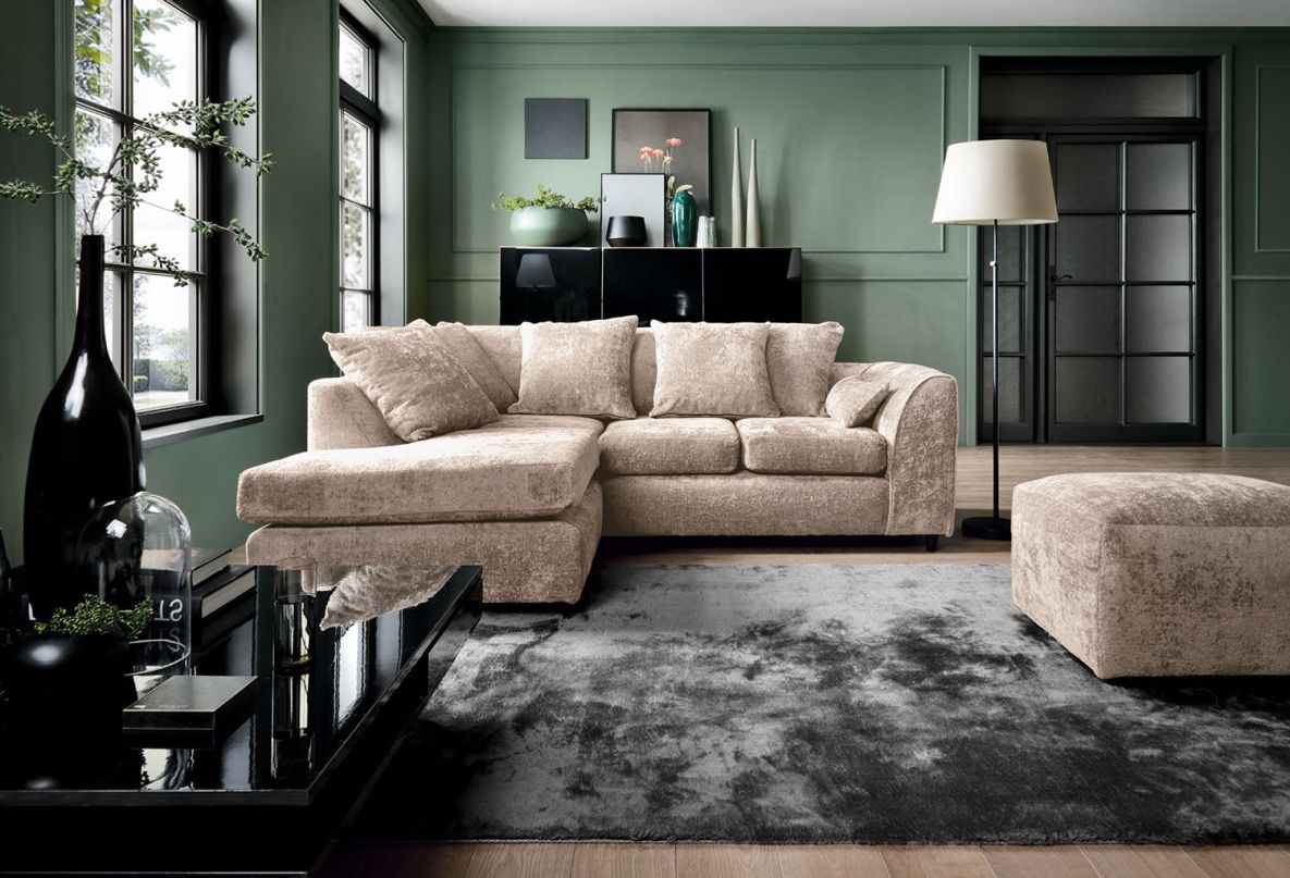 Heidi Left Hand Facing Corner Sofa- Cream