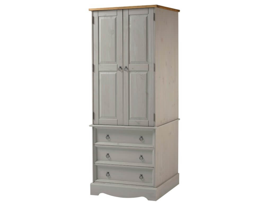Corona Grey 2 Door, 3 Drawer Wardrobe