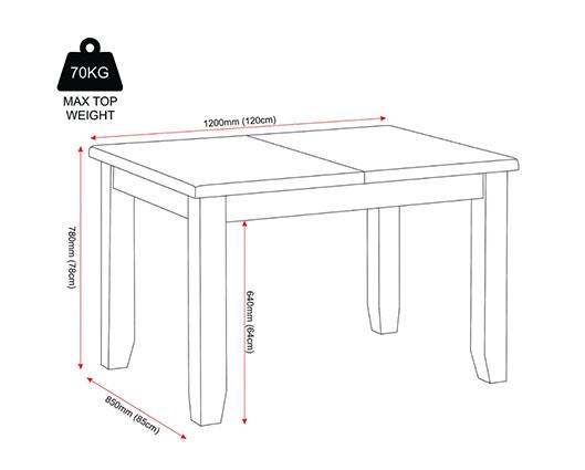WINDSOR EXTENDING DINING TABLE - IVORY/OAK