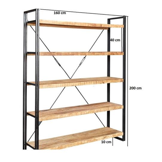 Cole Industrial Large Open Bookcase