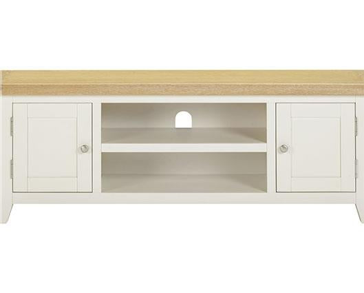 WINDSOR STRAIGHT TV UNIT - IVORY/OAK