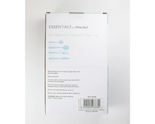 24 Piece Hammered Cutlery Set