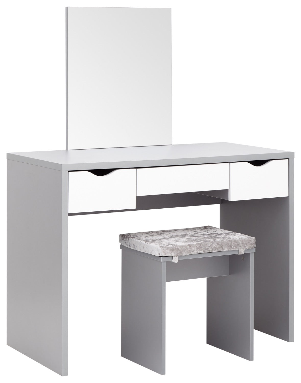 Elizabeth Dressing Table Set- Grey & White