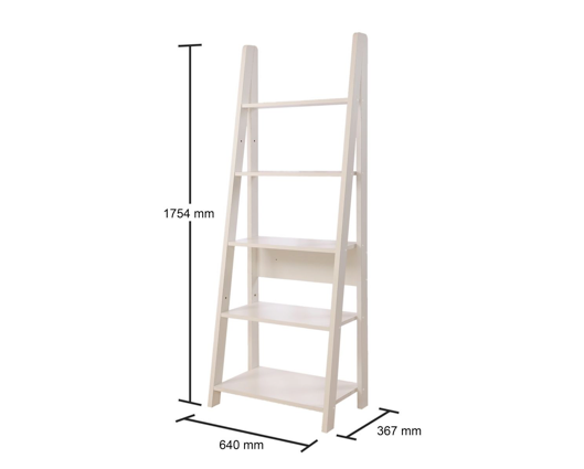 Ladder Bookcase-White