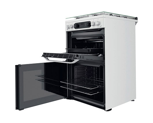 Hotpoint HDM67G0CCW/UK Double Cooker with Gas Hob