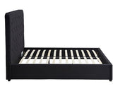 MADISON 4'6" BED - BLACK VELVET FABRIC