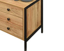 Alva 3 Drawer Bedside - Wotan Oak