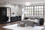 Larz 3 Drawer Bedside-Black