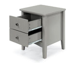 Como 2 Drawer Bedside Cabinet-Light Grey