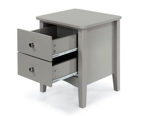 Como 2 Drawer Bedside Cabinet-Light Grey