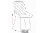 AVERY DINING CHAIR (X2 PER BOX) - GREY VELVET