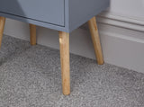Nessi Pair of Bedside Tables-Dark Grey