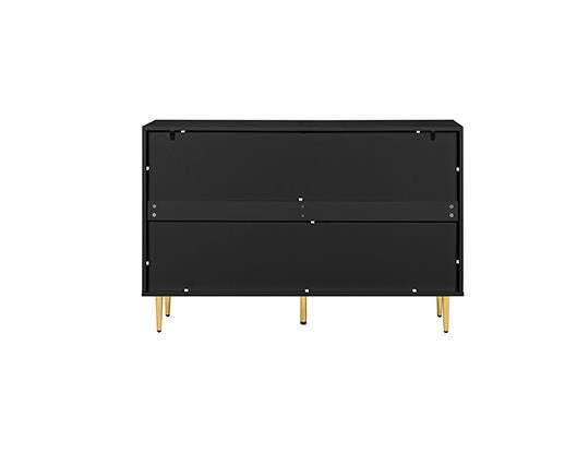 Zara 6 Drawer Fluted Chest - Black
