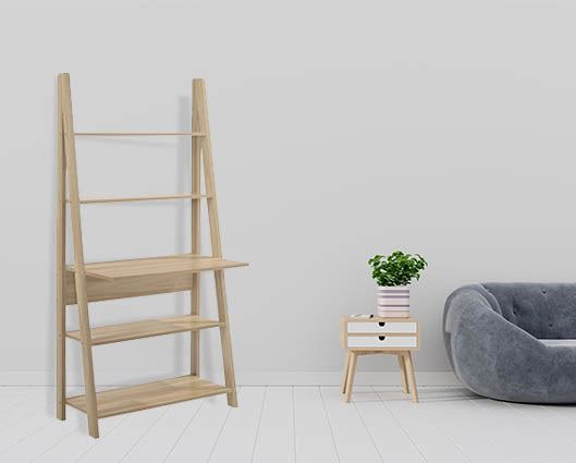 Tall Ladder Desk-Oak
