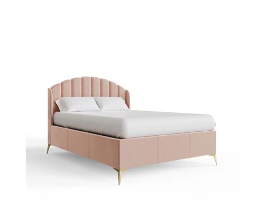 Pettine End Lift Ottoman King Bed - Blush Pink