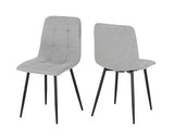 FENTON DINING CHAIR (X2 PER BOX) - LIGHT GREY FABRIC