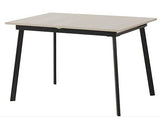 AVERY & LUKAS EXTENDING DINING SET (X4 CHAIRS) - CONCRETE/GREY VELVET