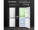 Teknix FFPH1825PX/E, 256L Fridge Freezer, Total No Frost, Silver