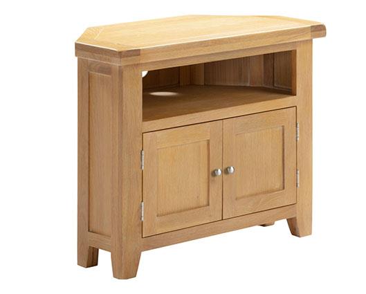 WINDSOR CORNER TV UNIT - NATURAL OAK