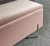 Melta Ottoman Storage Bench- Pink