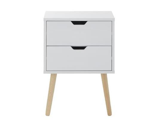 Nessi Bedside Table-White