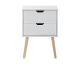 Nessi Bedside Table-White