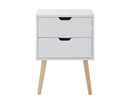 Nessi Bedside Table-White