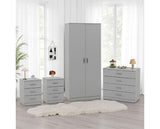 DAKOTA 2 DOOR WARDROBE BEDROOM SET - LIGHT GREY