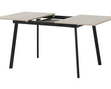 AVERY EXTENDING DINING SET (X4 CHAIRS) - CONCRETE/EMERALD GREEN VELVET