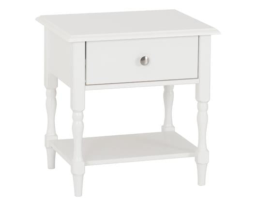 STRATFORD 1 DRAWER SIDE TABLE - WHITE