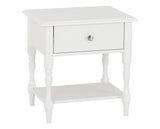 STRATFORD 1 DRAWER SIDE TABLE - WHITE