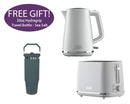 Daewoo Stirling 2 Slice Toaster & 1.7 Kettle White with FREE GIFT