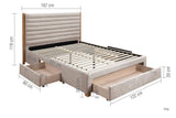 Arabella Double Bed - Grey