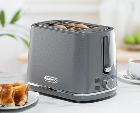 Essentials Daewoo Stirling 2 Slice Toaster & 1.7 Kettle Grey