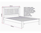 WINDSOR 4'6" LOW END BED - IVORY/OAK