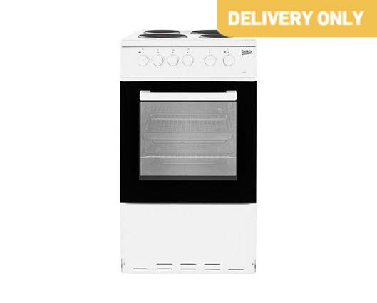 Beko KS530W 50cm Single Cavity Solid Plate Cooker