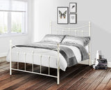 Rebecca Double Bed - Stone White