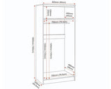 MALVERN 2 DOOR WARDROBE - URBAN SNOW
